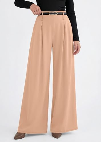 PRETTYGARDEN Womens Wide Leg Dress Pants Flowy Trousers