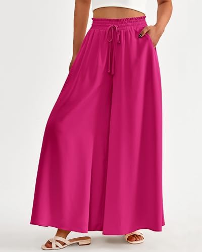 BTFBM Wide Leg Flowy Palazzo Pants for Women
