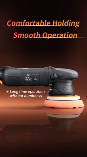 ShineMate EX610-5/15 Corded Dual Action Polisher Tool Only | 15 Millimeter Orbit for Fast Panel Correction | Speed Stabilizer and Soft Start Control | Dust Devil Multi Hole Cooling Plate | 5 Inches