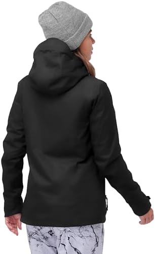 33,000ft Women's 3 in 1 Hooded Rain Jacket Waterproof Softshell Ski Coat