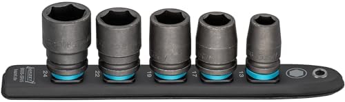 HAZET Smart-Rail 900S-SR/5 | Magnetic Base with 5 Slots, Drive: Square 12.5 mm (1/2 Inch), Output: External Hexagonal | Plastic Socket Strip for Socket Spanner