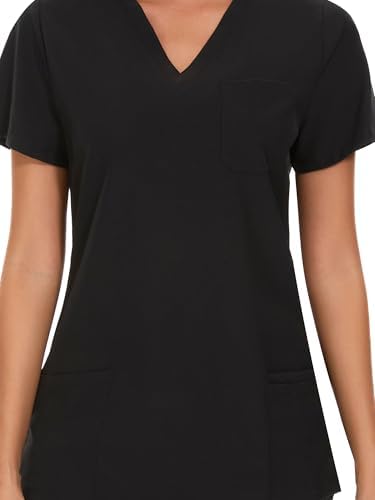 COZYFIT Scrubs for Women Set - Stretch V-Neck & Jogger Pant with 9 Pockets
