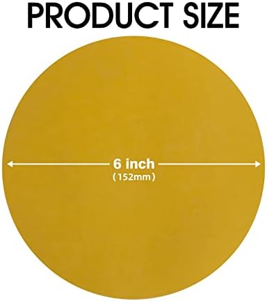 100 PCS 6 Inch Gold PSA Sanding Discs 600 Grit Self Adhesive Sticky-Back Sandpaper for DA Sander Automotive Car Paint Woodworking Wood Metal Finishing