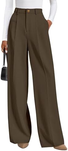 PRETTYGARDEN Women's Tailored Wide Leg Work Dress Pants