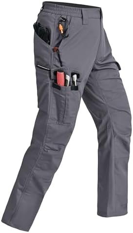Mens Cargo Pants Ripstop Breathable Tactical Hiking Pants with 7 Pockets
