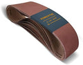 POWERTEC 6 x 48 Inch Sanding Belts, 12PK, 2 Each of 60/80/ 120/150/240/400 Grits, Aluminum Oxide Belt Sander Sanding Belt Assortment for Bench Belt Sander,Wood & Paint Sanding,Metal Polishing (110167)