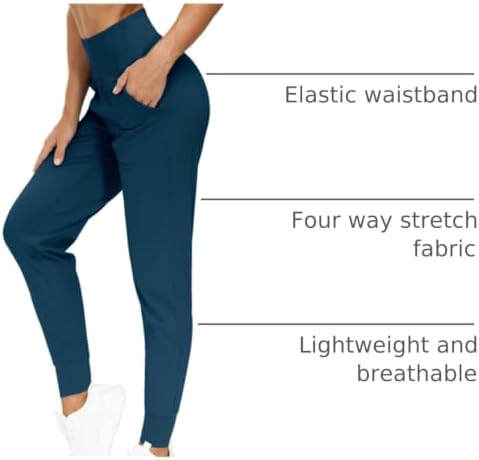 THE GYM PEOPLE Women's Workout Joggers Pants Lightweight Lounge Leggings