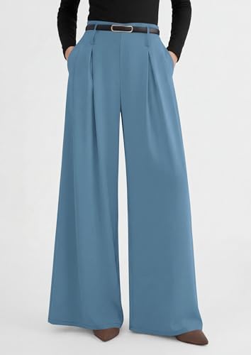 PRETTYGARDEN Womens Wide Leg Dress Pants Flowy Trousers