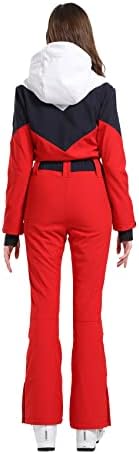 GSOU SNOW Womens Ski Suit One Piece Jumpsuit Snow Jacket Waterproof