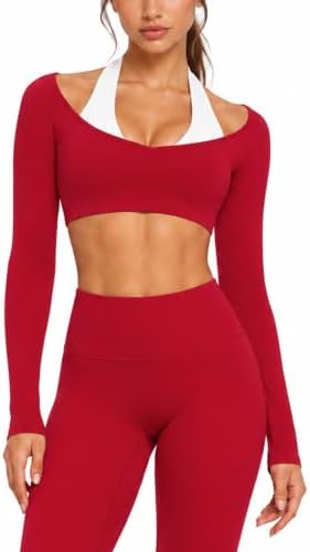 SUUKSESS Women 2 Piece Workout Sets Double Layer Padded Pilates Outfits