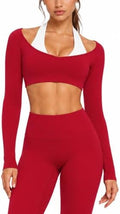 SUUKSESS Women 2 Piece Workout Sets Double Layer Padded Pilates Outfits