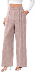 FUNYYZO Wide Leg Dress Pants for Women Work Slacks Business Casual Outfits