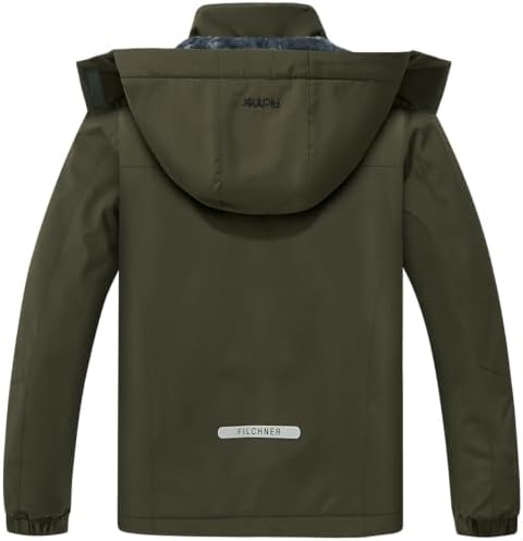 Boys' Waterproof Winter Ski Jacket Removable Hood Snow Coat