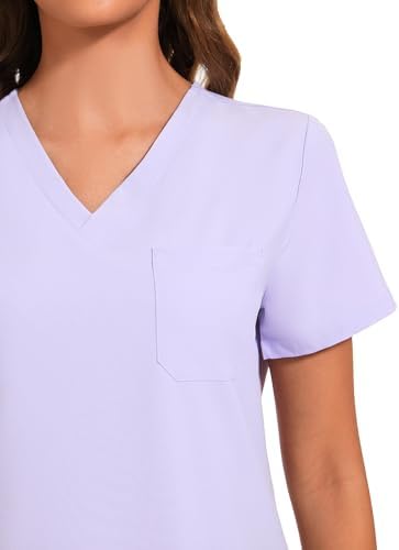 COZYFIT Scrubs for Women Set - Stretch V-Neck & Jogger Pant with 9 Pockets