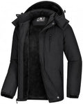 CAMELSPORTS Mens Winter Jacket Waterproof Warm Snow Ski Jackets Faux Fur Fleece Rain Coats with Removable Hood
