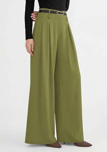 PRETTYGARDEN Womens Wide Leg Dress Pants Flowy Trousers