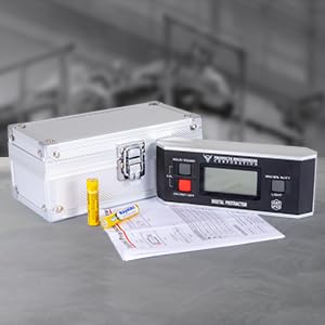 Digital Inclinometer, 360° Protractor Angle Finder Level, Magnetic V-Groove Base Protractor with Large Backlit LCD Display, High-Precision Meter Tool for Machining, Woodworking & Construction