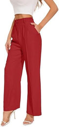 FUNYYZO Wide Leg Dress Pants for Women Work Slacks Business Casual Outfits