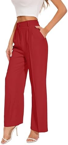 FUNYYZO Wide Leg Dress Pants for Women Work Slacks Business Casual Outfits