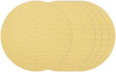 25Pcs Sanding Discs 8In 80Grit Hook and Loop Sandpapers Yellow