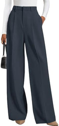 PRETTYGARDEN Women's Flowy Wide Leg Dress Pants