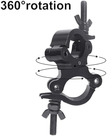 40-52mm (1.57-2.05") Heavy-Duty Truss Clamps (4-Pack), Dual Swivel O-Clamps for Set Up a Stage