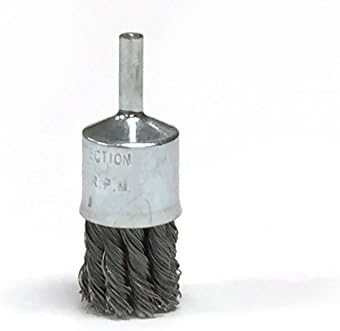 Benchmark Abrasives 1 Inch Knot Wire Brush for Drill & Die Grinder, Paint Removal, Cleaning, Deburring - 1/4" Shank, Drill Grinder Attachment (5 Pack) - Carbon Steel