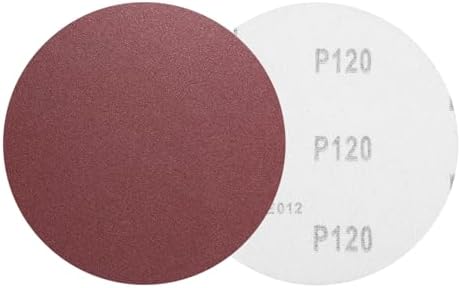 HARFINGTON 5 Pcs 6 Inch Sanding Discs 120 Grit Red Aluminum Oxide