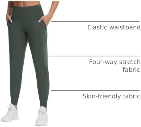 THE GYM PEOPLE Women's Workout Joggers Pants Lightweight Lounge Leggings