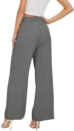FUNYYZO Wide Leg Dress Pants for Women Work Slacks Business Casual Outfits