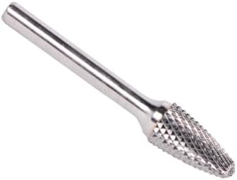 Drill America SF-11 Carbide Burr/Rotary File Tree Radius End Double Cut for Die Grinder 1/8" Dia. x 1/2" Cut Length with 1/4" Shank and 2" Overall Length, DUL Series