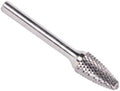 Drill America SF-11 Carbide Burr/Rotary File Tree Radius End Double Cut for Die Grinder 1/8" Dia. x 1/2" Cut Length with 1/4" Shank and 2" Overall Length, DUL Series