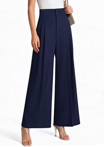 PRETTYGARDEN Women's High Waisted Wide Leg Dress Pants