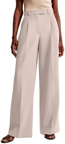 NIMIN Women Wide Leg Work Pants High Waisted Dress Trousers with Pockets