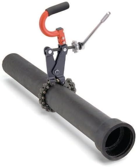 RIDGID 69982 Model 226 In-Place Soil Pipe Cutter, 1-1/2-inch to 6-inch Chain Pipe Cutter,Black/Red, Small