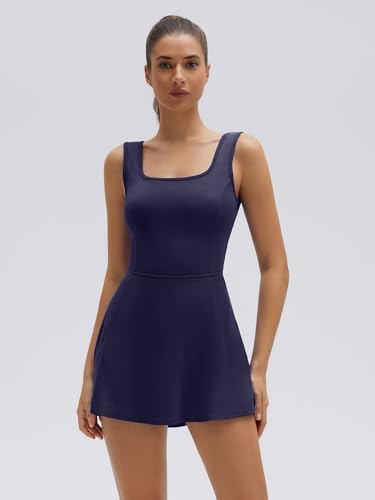 SUUKSESS Tennis Dress with Shorts Underneath Easy Peasy Athletic Dresses