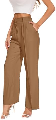 FUNYYZO Wide Leg Dress Pants for Women Work Slacks Business Casual Outfits