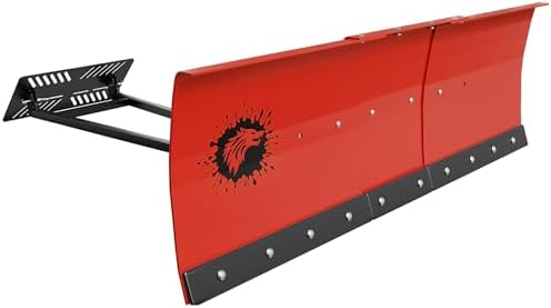 ATV/UTV Front Mount Land Leveler, 48"-60" Adjustable Steel Driveway Grader for Gravel&Dirt, Heavy Duty Yard Leveling Tool, Snow Plow Kit Compatible, 5-Position Angle, Winch Required (Sold Separately)