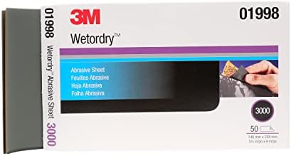 3M Wetordry Abrasive Sheet, 401Q, 01998, 3000+ Grade, 5 1/2 x 9 in