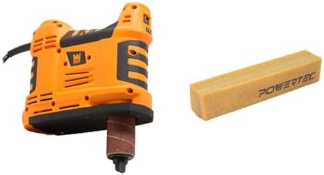 WEN HA5932 5-Amp Variable Speed Portable Oscillating Spindle Sander & POWERTEC 71002V Abrasive Cleaning Stick for Sanding Belts & Discs | Natural Rubber Eraser