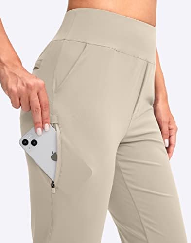 YYV Women's Golf Pants High Waist Stretch Ankle Pants with Pockets