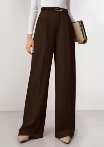 PRETTYGARDEN Women's Tailored Wide Leg Work Dress Pants