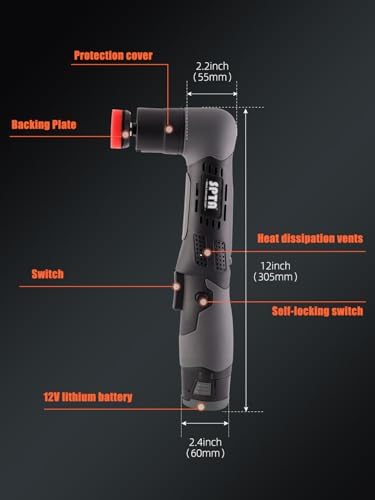 SPTA Cordless Mini Polisher, 12V Cordless Multi Polisher, Micro Cordless Scratches Killer Car Polisher RO/DA Mini Auto Machine Sets With Polishing Pad And Wool Pads for polishing, Sanding and Cleaning