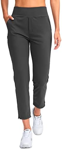 YYV Women's Golf Pants High Waist Stretch Ankle Pants with Pockets