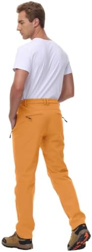 BASUDAM Men's Work Pants Softshell Winter Fleece Lined Insulated Outdoor