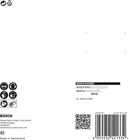 Bosch Professional 5x Expert C470 Sandpaper (Ø 115 mm, Grit 60, Accessories Orbital Sander)