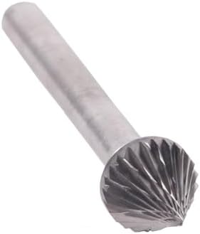 Drill America SJ-5 Carbide Burr/Rotary File 60 Degree Included Angle Double Cut for Die Grinder 1/2" Dia. x 7/16" Cut Length with 1/4" Shank and 2-5/16" Overall Length, DUL Series