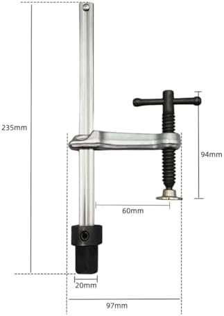 Generic Insertion Clamp Fixture Ratchet Function Table Clamp Bench Tool Alloy Steel Holding Device Suitable for Workshop Metalworking Carpentry Assembly, T-bar Insert Clamp 160x60mm, Base 20mm
