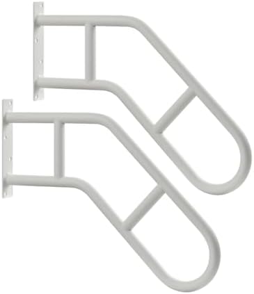 Hand Rails for Outdoor Steps & Elderly (Max 800LBS),U-Shape Wall Mount Stair Railing, Porch, Deck & Garden Grab Bar, Safety Handle for Garage, 2 Pack