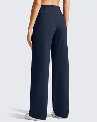 G4Free EverGoing Women's Wide Leg Dress Pants with Pockets Belt Loops